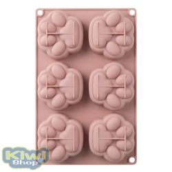 FAGYI KÉSZÍTŐ TAPPANCS ALAKÚ SZILIKON FORMA (6 DB-OS)