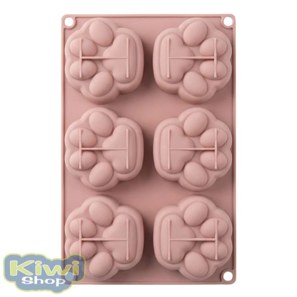 FAGYI KÉSZÍTŐ TAPPANCS ALAKÚ SZILIKON FORMA (6 DB-OS)