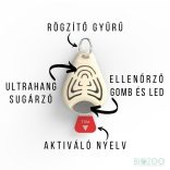 Vegyszermentes ultrahangos kullancs- és bolhariasztó medál kutyáknak és macskáknak, TICKLESS - narancs