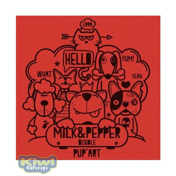Milk&Pepper Doodle Orange T-shirt