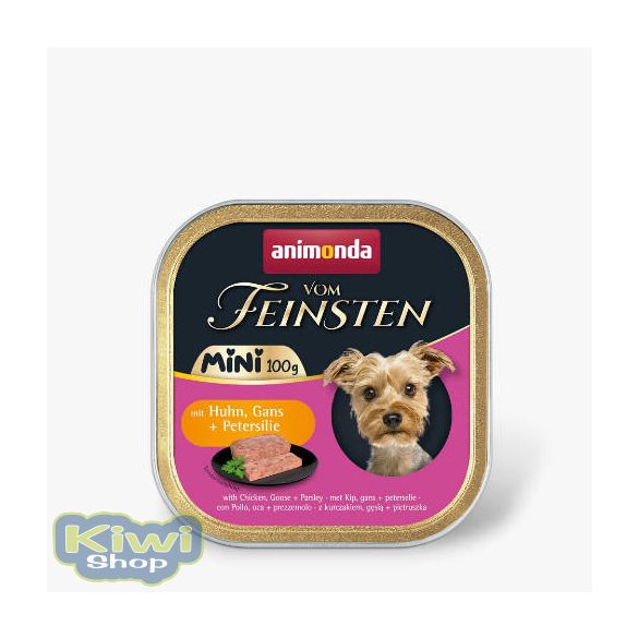 Animonda Vom Feinsten Adult Mini (csirke,liba,petrezselyem) alutálkás - felnőtt kutyák részére (100g)