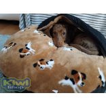 Kiwi Pet's bebújós fekhelyek barna kutyás