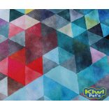 Kiwi Pet's LIMITÁLT nyári vízlepergetős fekhely kék geometriai mintával 2 méretben
