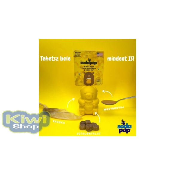 SodaPup® Honey Bear - méreganyagmentes kutyajáték